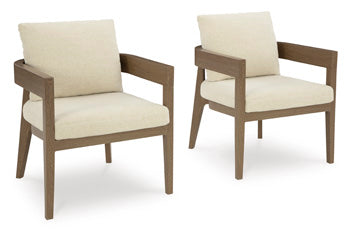 Sillón de comedor exterior Serene Bay con cojín (juego de 2)