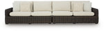 Kimora - Loveseat para exteriores con brazos derecho e izquierdo, con cojín (juego de 2)