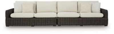 Kimora - Loveseat para exteriores con brazos derecho e izquierdo, con cojín (juego de 2)