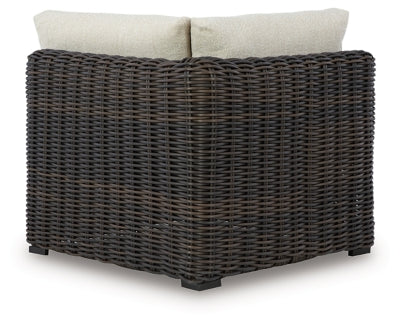 Silla de esquina para exterior Kimora con cojín