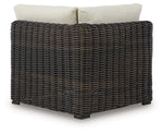 Silla de esquina para exterior Kimora con cojín