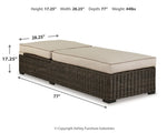 Coastline Bay Outdoor Chaise Lounge with Cushion