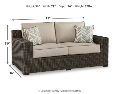 Loveseat de exterior Coastline Bay con cojín