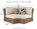 Beachcroft Outdoor Curved Corner Chair with Cushion