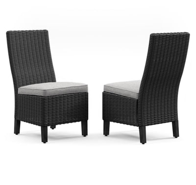 Silla auxiliar de exterior Beachcroft con cojín (juego de 2)