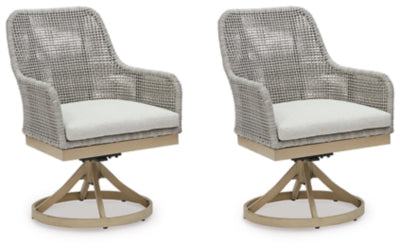 Silla de comedor giratoria para exteriores Seton Creek (juego de 2)