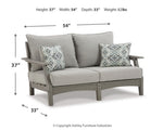 Loveseat de exterior Visola con cojín