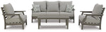 Visola Outdoor Sofa, 2 Lounge Chairs and Coffee Table