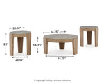 Mesa Guystone (juego de 3)