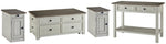 Bolanburg Coffee Table and 2 Chairside End Tables with Console