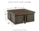 Boardernest Coffee Table with 4 Stools