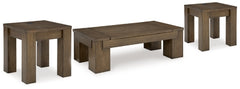 Mesa de centro elevable Rosswain y dos mesas auxiliares