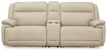 Double Deal 3-Piece Power Reclining Loveseat Sectional with Console