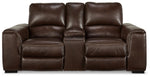 Loveseat eléctrico reclinable Alessandro con consola