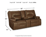 Francesca Power Reclining Loveseat with Console