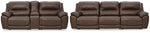 Dunleith 3-Piece Reclining Sofa and 3-Piece Loveseat with Console