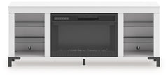Brollevi 60" TV Stand with Electric Fireplace