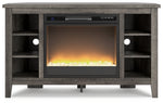 Mueble de TV esquinero con chimenea eléctrica Arlenbry
