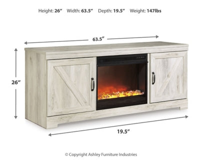 Mueble para TV Bellaby de 63" con chimenea