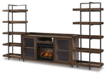 Unidad de pared de 3 piezas Starmore con chimenea eléctrica