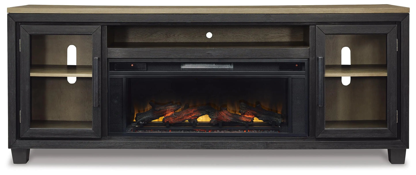 Mueble para TV Foyland de 83" con chimenea eléctrica